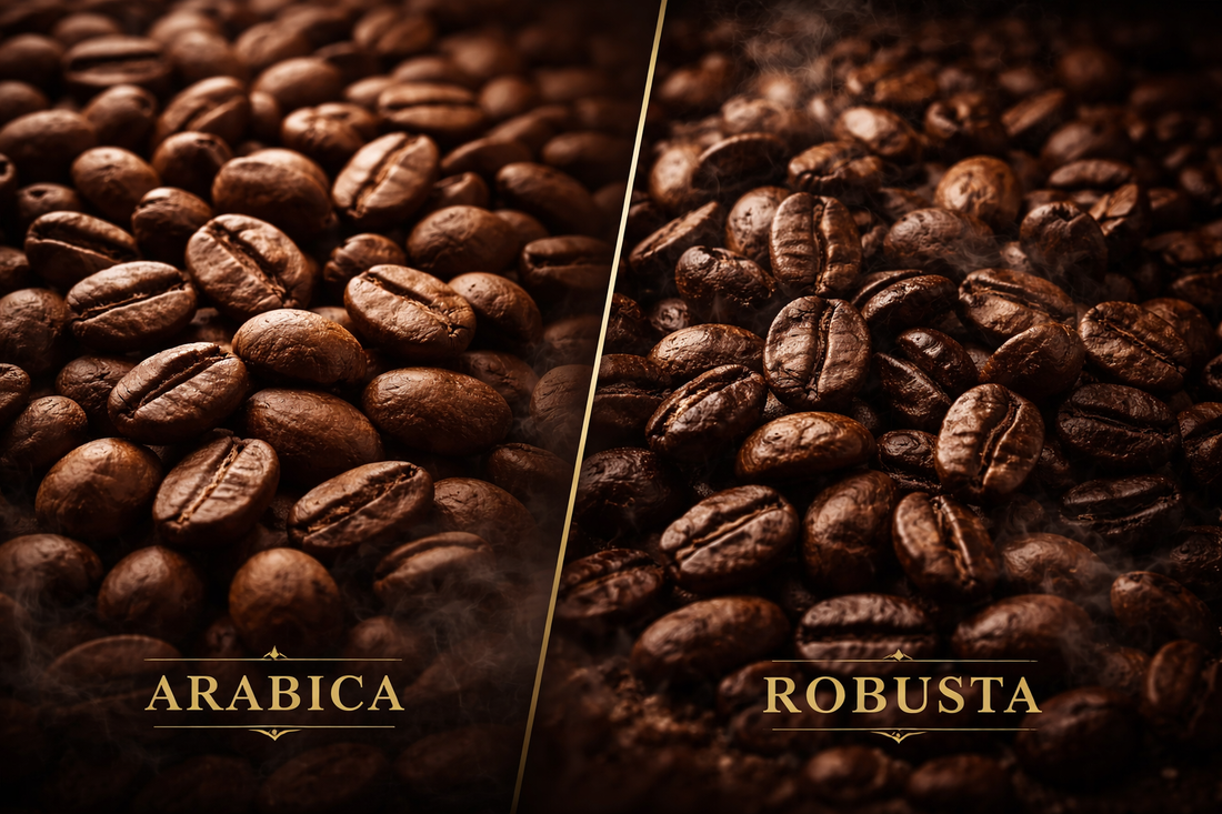 Arabica vs Robusta coffee beans comparison